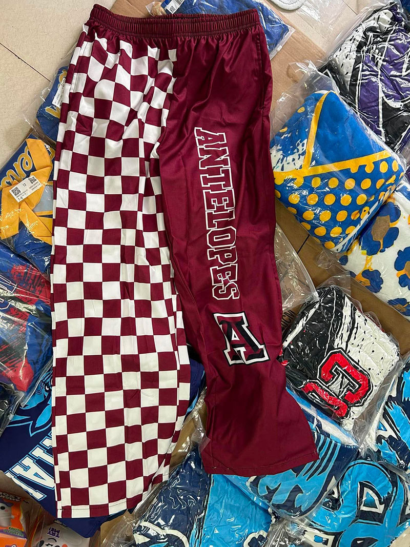 Spiritwear Wide Leg Checkered Stretch Pants